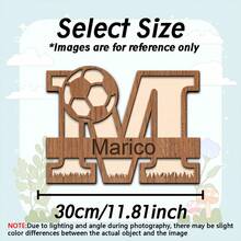 1件定制木质姓名牌,个性化姓名,双层木质设计,26种字母形状可选,木质墙饰,适合儿童房装饰、家居装饰,独特多彩的儿童房门牌,非常适合生日、儿童节、感恩节、情人节、父亲节、母亲节、圣帕特里克节、复活节等节日,个性化礼物,旅行收纳用品 - 彩色 - 查看 10