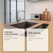 Limpiador de tuberías, ingredientes activos, desatasca desagües, desodoriza, previene obstrucciones, mantiene la limpieza; limpiador de desagües esencial para uso diario - En polvo - Ver 5