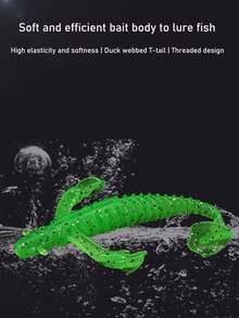 GOTURE 10个装 Luya 钓鱼饵，软仿真小飞鱼软饵 - TPE 防咬防撕裂，适用于海钓/淡水钓（鲈鱼/鳟鱼/梭鱼） - 彩色 - 查看 5