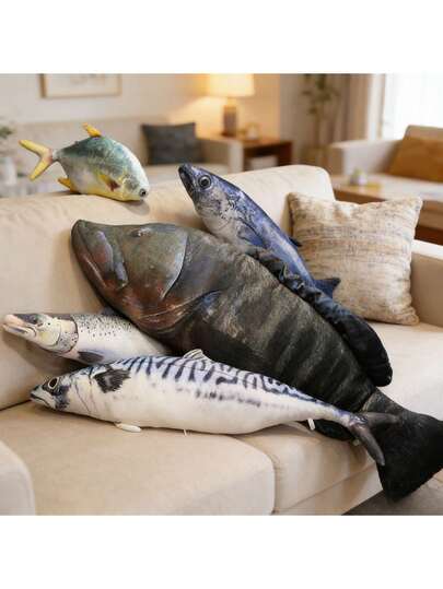 15.74 Inch Faux Fish Plush Doll-Super Soft Hug Faux Fish Toy, Multi-Colour Available, Bedtime Companion & Room Decorating Gift, Surprise Birthday Holiday Gift For Boys & Girls Friends & Family