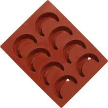 8-Cavity Mini Mousse Baking Tool - 3D Crescent Silicone Cake And Dessert Mold - Multicolor - View 6