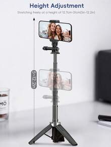 Gậy selfie mini bằng nhôm mới, chân đế điện thoại để bàn, có tay cầm, có thể cầm tay hoặc đặt trên mặt đất. Thích hợp cho webcam, Canon G7X Mark III, ZV-1, RX100 VII, A6400, A6600 và các máy ảnh khác - Có thể gắn thêm chân đế điện thoại, phù hợp với nhiều loại điện thoại di động. Chân đế quay vlog mini di động, bật lên chỉ với một cú nhấp chuột, chân có thể điều chỉnh, được trang bị miếng đệm cao su, ổn định, chân đế thể thao ngoài trời, dụng cụ selfie, dụng cụ chụp ảnh cặp đôi ngày Valentine. - Một cỡ - Xem 5