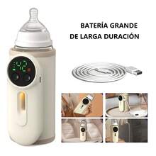 Calentador portátil de biberones, calentador multifunción de biberones de leche materna y fórmula infantil, descongelador, apto para la mayoría de biberones, ideal para viajar y alimentar al bebé en casa o fuera de ella, batería de 8000 mAh. - Blanco - Ver 5