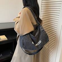 Blue Large-Capacity Bucket Bag, Shoulder Bag, Crossbody Bag, Daily Commuting Bag For Business Women. Casual Handbag, Large Capacity, Wide Shoulder Strap, Can Be Used As A Shoulder Bag Or Crossbody Bag. - Multicolor - View 8