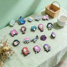 18pcs Anime Character Shoe Buckle 3D Soft Rubber Multi Character Cool Design Daily Wear Shoe Accessories Matching Play Collection Scene.Stochastic Style. - Multicolor - View 1