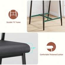 Techigher Taburetes de bar - Respaldo de madera de 2 piezas negro - Ver 6