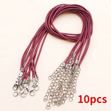 10pcs 45+5cm DIY Necklace Wax Thread Jewelry Accessories Necklace Rope Leather Rope Jewelry Making Parts Craft Supplies (20 Colours) - Multicolor - View 20