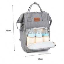 大容量婴儿尿布背包，男女通用，适合婴幼儿，爸爸妈妈也适用，带尿布垫，16个口袋，奶嘴收纳袋，旅行尿布包 - 彩色 - 查看 6