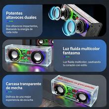 Altavoz Bluetooth portátil inalámbrico, batería de larga duración de 2000 mAh con iluminación RGB, compatible con teléfonos móviles, tabletas y televisores. Potente subwoofer, ideal para coches, actividades al aire libre, acampadas, playa y fiestas Los colores se envían al azar. - Multicolor - Ver 3