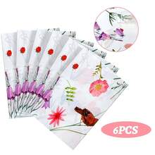 6 Pcs Round Plastic Tablecloth 70inch Watercolor Flower Table Cloth Decorative Disposable Outdoor Floral Table Cover Disposable Summer Tabletop For Party Picnic (Flower And Bird,Fresh Color) - 66Bunga dan Burung - View 5