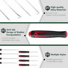 4Pcs Oil Seal Puller Hook Set O-Ring Seal Gasket Remover Pick Tools Car Auto Seal Removal Repair Kit - A-Red - View 6