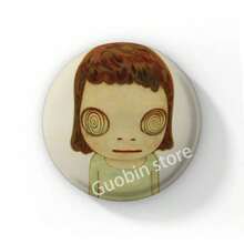 58mm Pop Art Creative Yoshitomo Nara Lapel Pins Backpack Clothes Jewelry Accessories Cartoon Round Brooch Button Badge Fans Collection Gifts - 58 mm - View 19