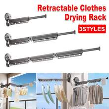 Aimall 2/3/4Bar Adjustable Foldable Retractable Clothes Drying Rack Suction Cup Hanger - Two Fold and Three Sections - View 2