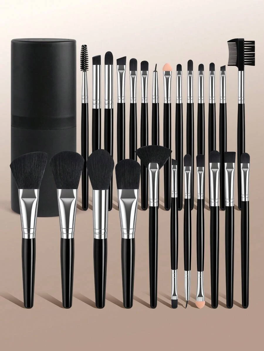 MAANGE Bộ cọ trang điểm chuyên nghiệp 25 món kèm hộp đựng, bao gồm cọ nền, cọ má hồng, cọ phấn mắt, cọ che khuyết điểm, cọ kẻ lông mày, cọ môi, cọ mi, cọ kẻ mắt, cọ highlight, cọ tạo khối, dụng cụ trang điểm, quà tặng cho phụ nữ và bé gái, quà tặng khuyến mãi, bộ cọ trang điểm chuyên nghiệp, bộ trang điểm hoàn chỉnh