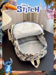 Disney 1 件官方授权 | 史迪奇图案背包，史迪奇印花大容量书包，带笔记本电脑隔层 | 休闲背包 | 运动包 | 卡通背包 | 旅行背包 | 书包，完美适用于女性/女孩/学生/青少年/毕业生，适合日常使用、郊游、旅行、购物和返校。 - 彩色 - 查看 6