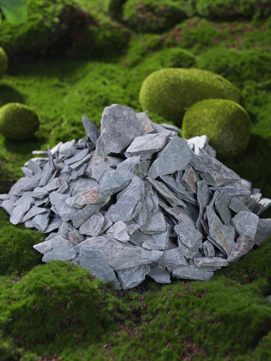 1-15cm Random Shaped Rock Slices, Micro Landscape Step Decoration Small Stone Pieces, Aquarium Fish Tank Landscaping Stones, Suitable For Fish Tank, Turtle Tank, Miniature Landscape, Fairy Garden Decoration Materials