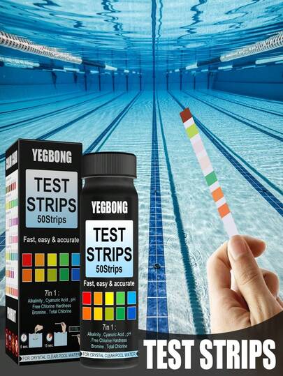3-In-1 Water Test Strips - PH/Total Alkalinity/Hardness Tester For Swimming Pools, Tap Water & Spas, Portable Quick-Accurate Water Quality Test Kit