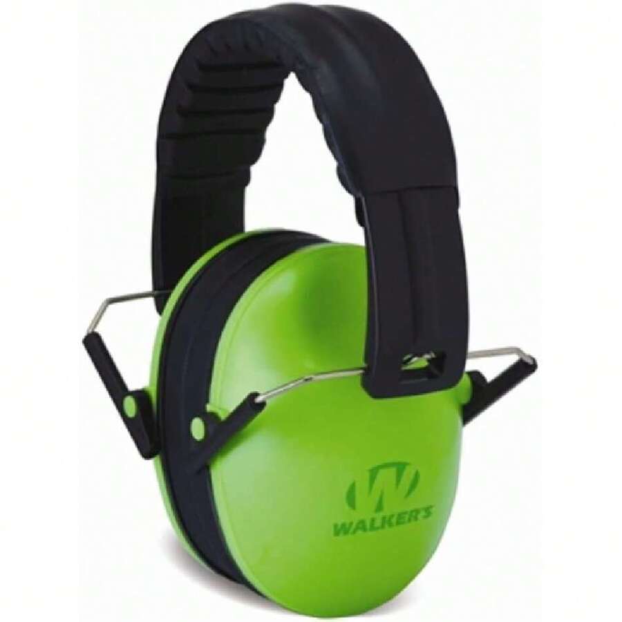Walker's Diadema acolchada de perfil bajo para niños, ajustable, plegable, reducción de ruido, protección auditiva,40968378 - Verde Oscuro - Ver 1