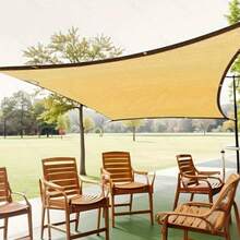 Heavy Duty Sunshade Canopy, UV-Resistant, Fade-Proof, Tear-Resistant And Anti-Rust Rectangular Awning Sunshade, Curved Edges Block Sunlight, Breathable Fabric, Outdoor Patio, Lawn, Garden - Ginger - View 2