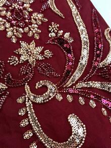 UNITHORSE 女士立领长袖装饰修身针织长裙