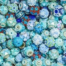 10 Random Resin Separator Beads For Creating Exquisite Pendants. Elegant Bag Packaging. Shiny Crystal Water-Drop Separator Beads, Loose Beads. Suitable For Necklaces, Bracelets, Earrings, Jewelry Making, And Pen DIY Decorations. - Màu xanh lam - Xem 11