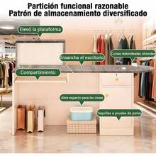 Minimalista Mueble  Recepción Lujo Con Cajones Y Luces Gris - Multicolor - Ver 7