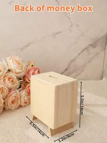 1 chiếc hộp tiết kiệm bằng gỗ tùy chỉnh, hộp đựng trong suốt, có thể tùy chỉnh tên và logo, nhiều màu logo, trang trí nhà cửa, quà sinh nhật cho bé trai, bé gái, trẻ em, lễ Phục sinh, Giáng sinh, hiện đại, nhiều màu sắc, dễ thương, giản dị, cá nhân hóa, độc đáo - Nhiều màu - Xem 2