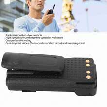 Walkie Talkie Li Ion Battery 7.4V 2450mAh 2 Way Radio Replacement Battery for radio models PMNN4543A, XPR3300 and XPR3500 - Negro - Ver 6