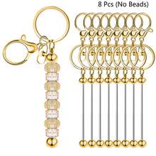 8pcs Beaded Keychain Making Kit (Beads Not Included) - For Handmade, DIY Keychain, Creative Decor Pendant And Gift Accessories - one-size - View 7