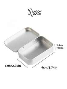 1/4/6pcs Flip-Top Metal Tin Boxes, Portable Mini Storage Containers With Solid Hinge Lids, Suitable For Storing Pushpins, Beads, Earrings, Jewelry And Craft Supplies, Great Back-To-School Gift For Women - Multicolor - View 9