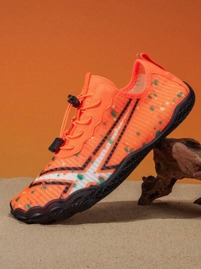 Men's Quick Dry Aqua Shoes, Suitable For Beach, Fishing, Swimming And Fitness, Rubber Sole. Swim Shoes, Suitable For Beach-Surfing-Fishing-Driving-Fitness Training-Multi-Function Water Sports Barefoot Shoes