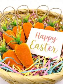 10/5/1pc-Easter Hanging Carrot -4.4 Inch Artificial Simulation Easter Foam Carrots,Bubble Mini Carrot Hanging Pendant For Home Party DIY Crafts Decor - Multicolor - View 1