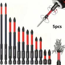 5pcs Magnetic Screwdriver Set, S2 Steel Drill Bits With Non-Slip Handle And Magnetic Holder, Suitable For Electric/Manual Impact Drill - Multicolor - View 7