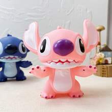 Cartoon Character Figurine Sticker Style Toy Storage Jar Set, Made Of Plastic Material, Also Includes A Piggy Bank - Blue - View 2