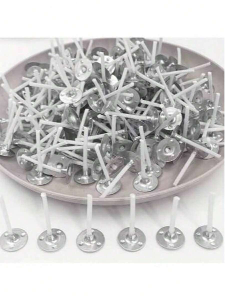 100 piezas de mechas de vela sin humo con núcleo puro para hacer velas DIY, suministros para fiestas, decoración de habitaciones, regalos de cumpleaños y graduación, kits de fabricación de velas con mechas previamente enceradas de bajo humo para adultos que hacen velas de cera de soja y cera de abeja para Halloween, otoño, festivales, vacaciones, invierno, decoración de habitaciones y regalos.