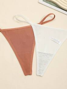 6pcs Rhinestone Chain Tassel Metal Decor Women Thong Panties - Multicolor - View 6