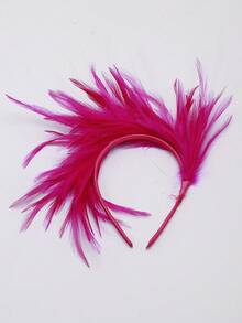 1 pezzo Fascia per capelli stile bohémien con piume colorate - Multicolore - Visualizzare 12