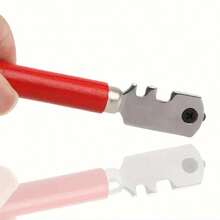 1pc/2pcs 6-Wheel Glass Cutter, Handheld Multi-Function 6-Wheel Glass Cutter Head, Tile Glass Mirror Cutting Tool, Manual Operation Without Electricity, Precise Cutting, DIY Glass Tool, Decoration Tool - Red - View 7