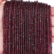 Đá Garnet tự nhiên AAA màu đỏ đậm, chất lượng cao, dạng khối lập phương, dùng làm hạt trang sức DIY, vòng tay, dây chuyền, bông tai tuyệt đẹp, quà tặng cho nam nữ. - Hạt - Xem 6