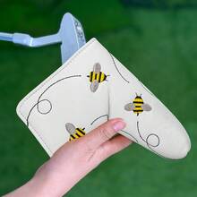 Funda para Putter de Golf Estilo Little Bee & Calavera Cruzada - Funda de Cabeza de Hoja Premium con Forro Suave y Cierre - Accesorio Duradero para Palos de Golf, Adecuado para Hombres & Mujeres, Regalo Único del Día del Padre para Entusiastas del Golf, Funda para Cabeza de Palo de Golf - Multicolor - Ver 8