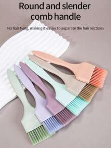 1pc Hair Dye Brush, Professional Hair Coloring Brush Soft Bristle Hair Dyeing Tool For Salon & Home DIY Hair Color Application - Multicolor - View 7