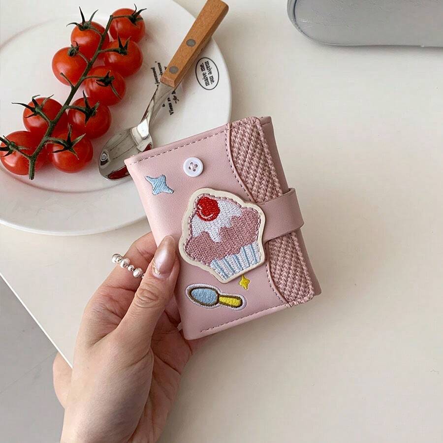 Japanese/Korean Style Creative Cartoon Food INS Women Trifold Wallet Large Capacity Card Holder - Multicolor - View 1