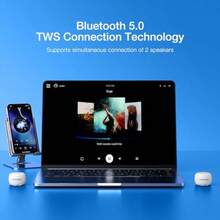 Momoho Mini Altavoz Bluetooth Tamaño pequeño Pero de Gran Calidad de Sonido botón de Selfie de Fotos y contestar Llamadas telefónicas BTS0011 Blanco - Blanco - Ver 5