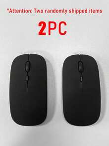 素色靜音無線鼠標 - 黑色 - 查看 9