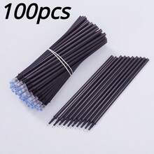 50pcs 0.5mm Erasable Gel Pen Refills - Large Capacity Blue/Black Ink, Washable, Great For School Writing! - Multicolor - View 12