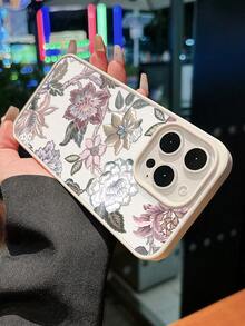 Ốp lưng điện thoại chống sốc họa tiết hoa, 1 chiếc, bảo vệ điện thoại chống va đập thời trang, tương thích với iPhone 17/17 Pro/17 Pro Max/16/11/13/15/15 Plus/15 Pro/15 Pro Max/12/14 Pro Max/11 Pro Max/12 Pro/12 Pro Max/13 Pro/13 Pro Max/14 Pro/14 Plus, quà tặng mùa xuân. - Màu be - Xem 4