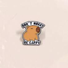 1 件可爱金属水豚动物胸针，多功能衬衫/包包配饰连衣裙配饰别针，用于衣服包饰学校办公室配饰衬衫夹克珠宝圣诞节万圣节衣服别针有趣可爱的教师礼物 - 黃色 - 查看 16