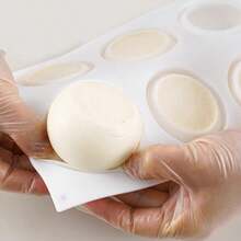 1pc Silicone Mousse Cake Mold, DIY French Fruit Dessert Cake Mold, Suitable For Christmas Sweets, Christmas Mold, Chocolate Mold, Silicone, For Baking Chocolate, Candy, Cake Decoration - White - View 6