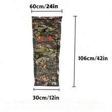 1pc Extra Large Durable Polyester Camouflage Bait Bag, Hunting Bait Bag, Animal Feeder With Adjustable Shoulder Strap, Portable - Multicolor - View 3