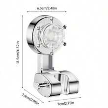 可调节吸盘式淋浴喷头支架 - 壁挂式吸盘支架，强力吸盘壁挂支架，适用于淋浴软管、淋浴杆支架和壁挂式吸盘支架（银色） - A - 查看 4